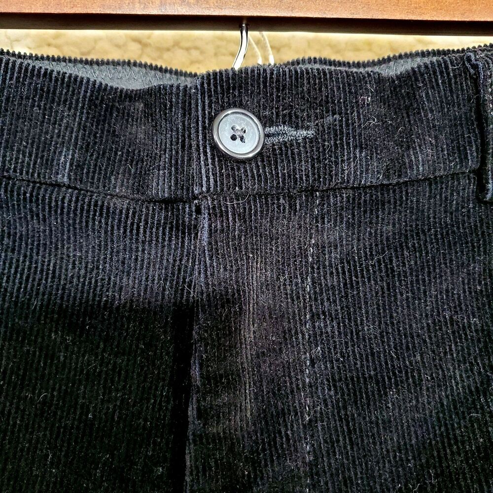 Roundtree & Yorke Pants Mens 36x34 Black Flat Front Corduroy Inno-Flex Waistband - Picture 5 of 9
